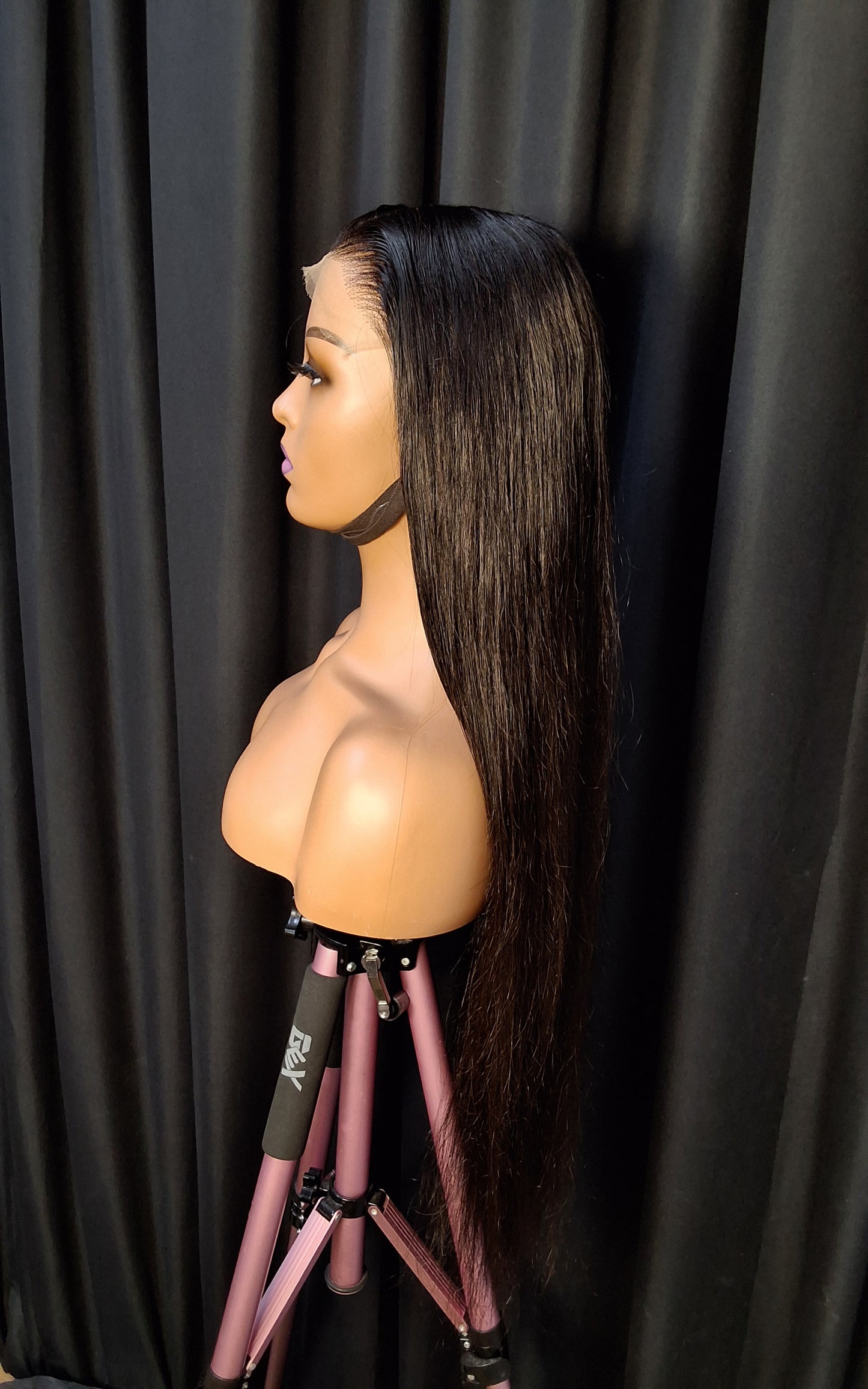 HD 6x6 silky straight wig. 30 inches, natural colour