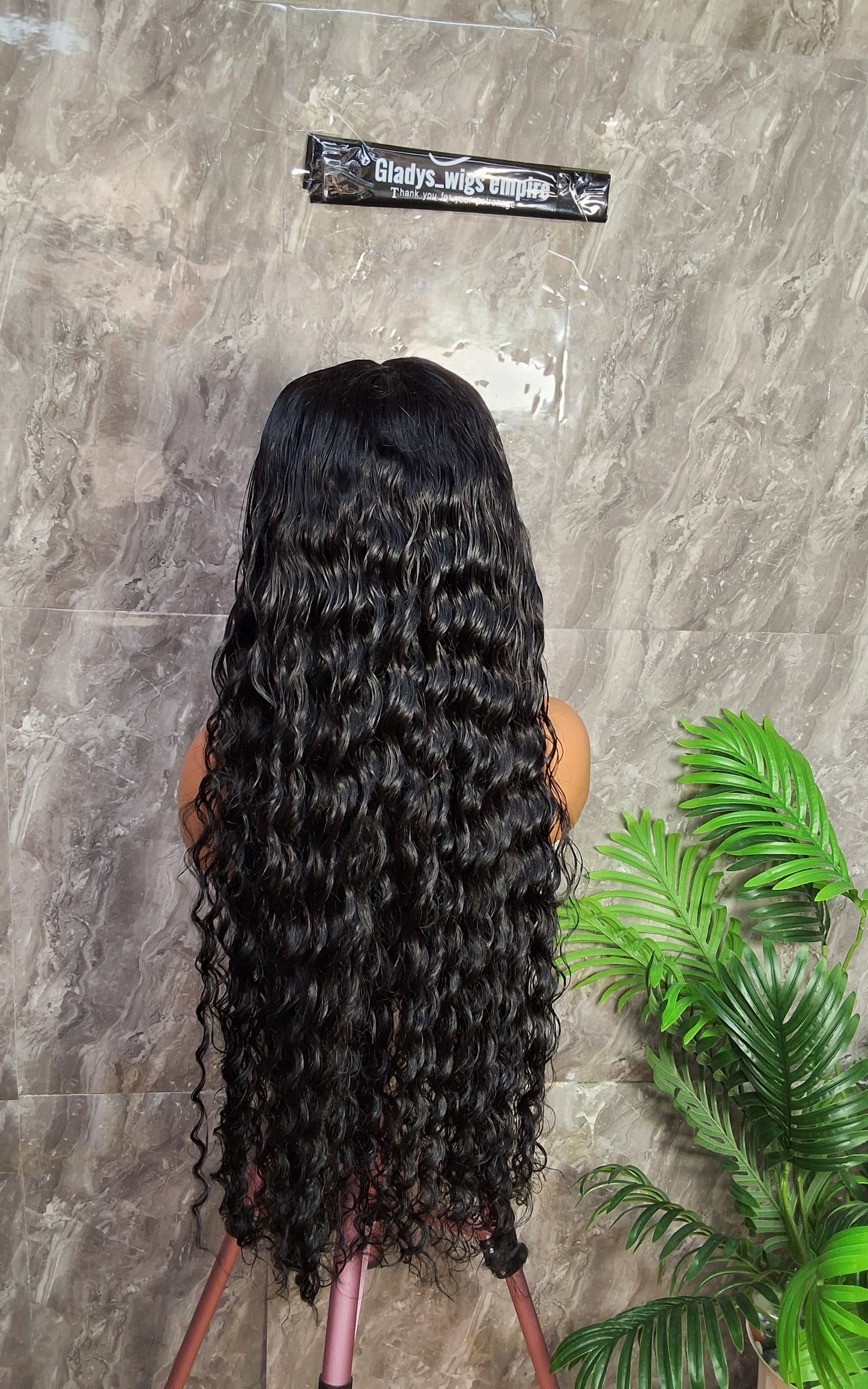 34" sdd derp wave, Natural colour colour, 5x5 closure wig