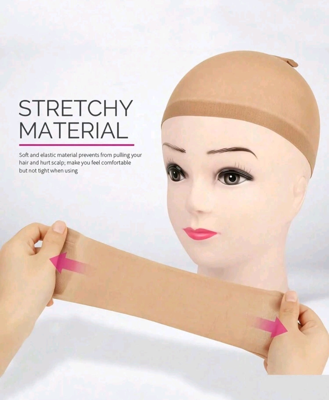 2 pcs lace wig cap,High Elasticity stocking caps