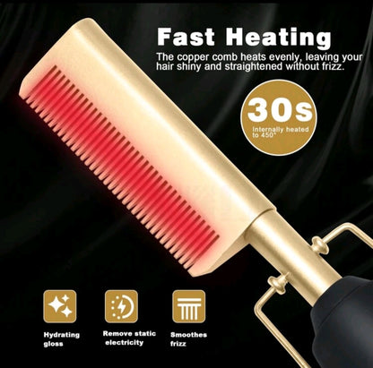 Electric hot comb with Digital display. Multifunctional  (EU plug)/ (UK plug)