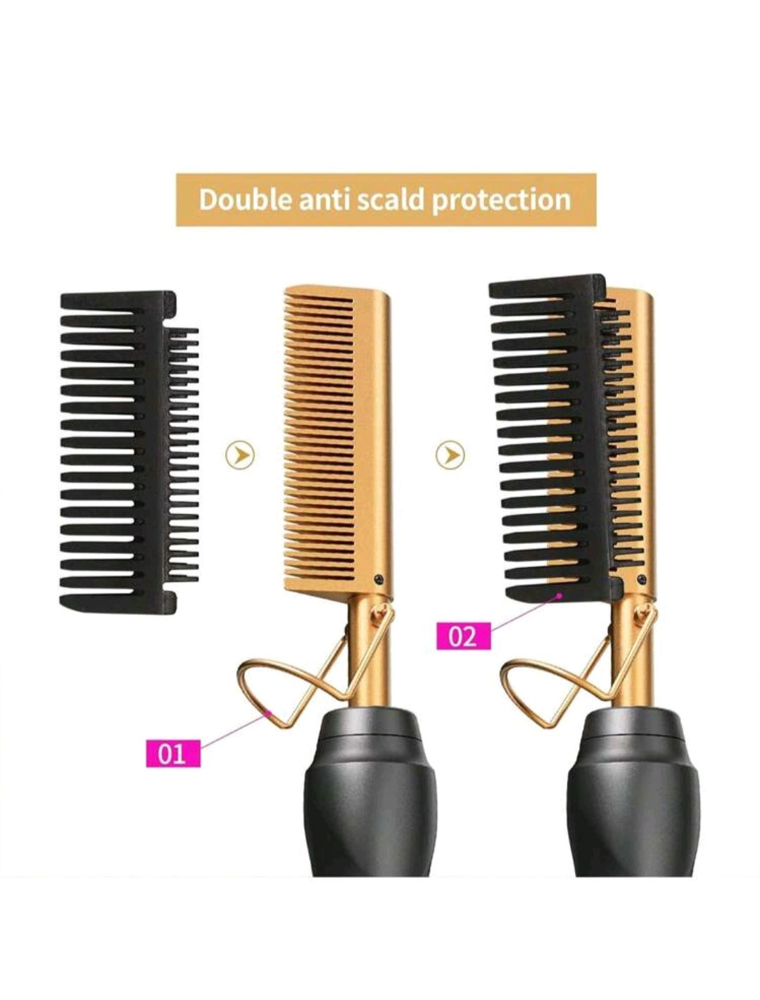 multifunction Hot Comb.fast heating (EU plug)