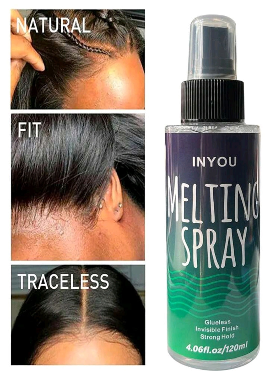 extreme hold melting spray and Holding Spray for lace wig 120ml