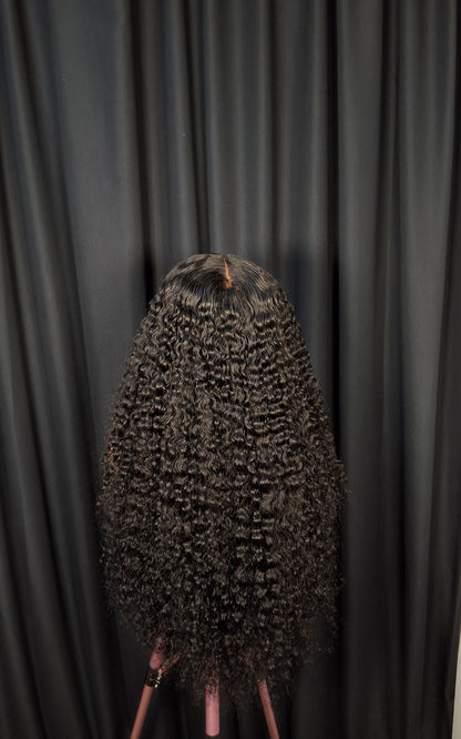 28" SDD pixie curls, natural colour, 5x5 glueless closure wig.