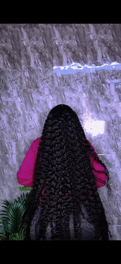 42 inches Vietnam deep wave. 13x6 HD glueless frontal, 400gram,bleached knots. Natural colour