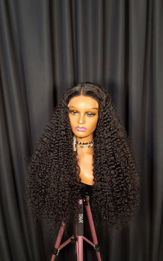 28" SDD pixie curls, natural colour, 5x5 glueless closure wig.