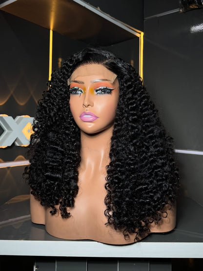 SDD PIXIE CURLS, 350grams, 20 inches PAIRED WITH 5BY5 GLUELESS CLOSURE