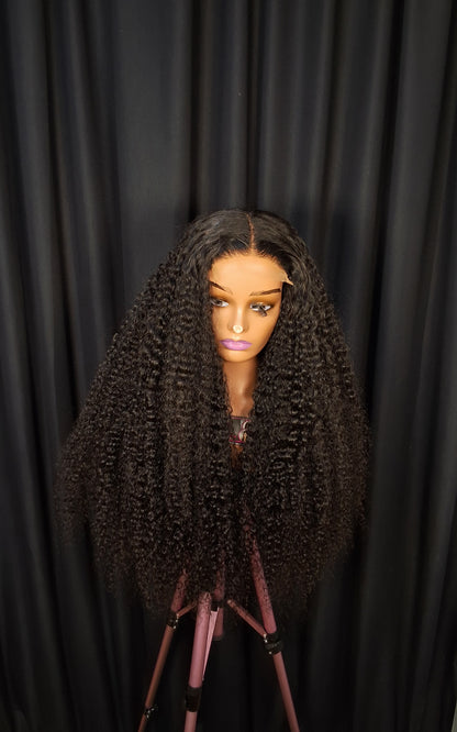 30" SDD pixie curls, natural colour, 5x5 glueless closure wig.