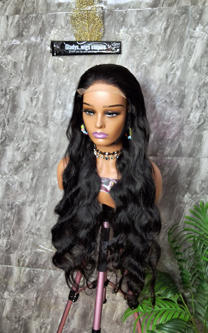 sdd body wave.  34 inches.paired with 5x5 closure. Natural colour