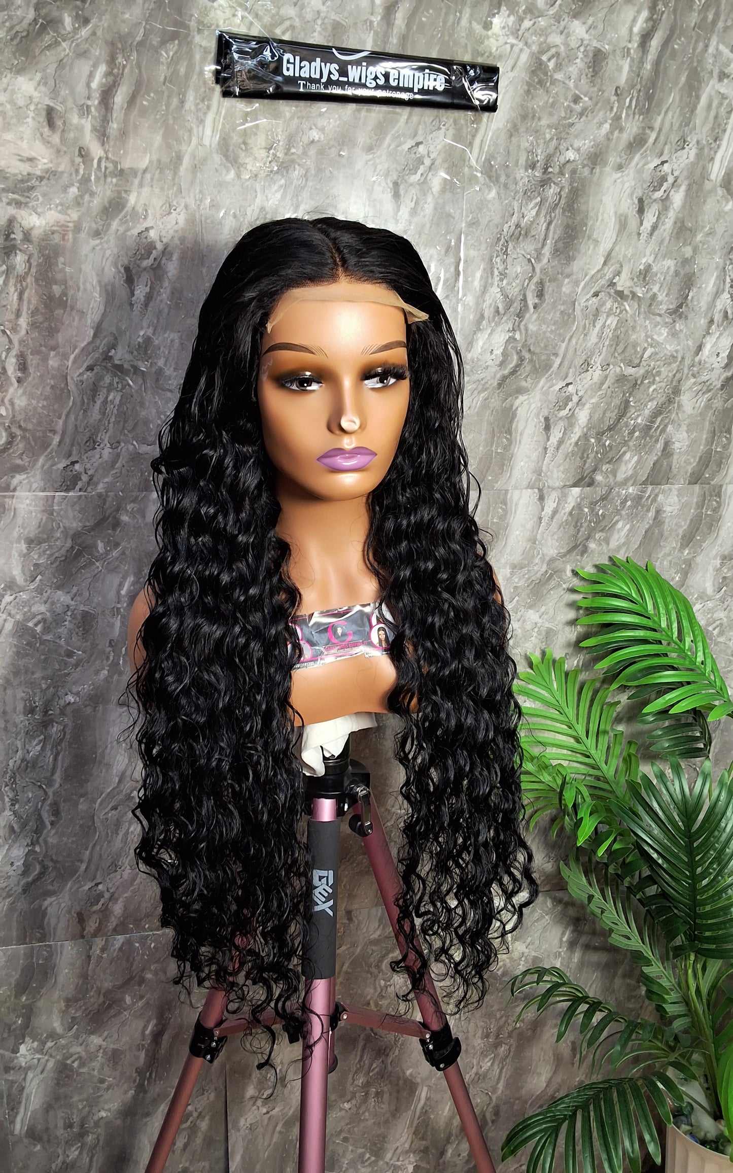 34" sdd derp wave, Natural colour colour, 5x5 closure wig