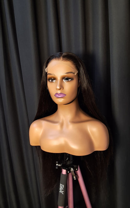 HD 6x6  silky straight wig. 30 inches,  natural colour