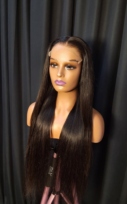 HD 6x6  silky straight wig. 30 inches,  natural colour