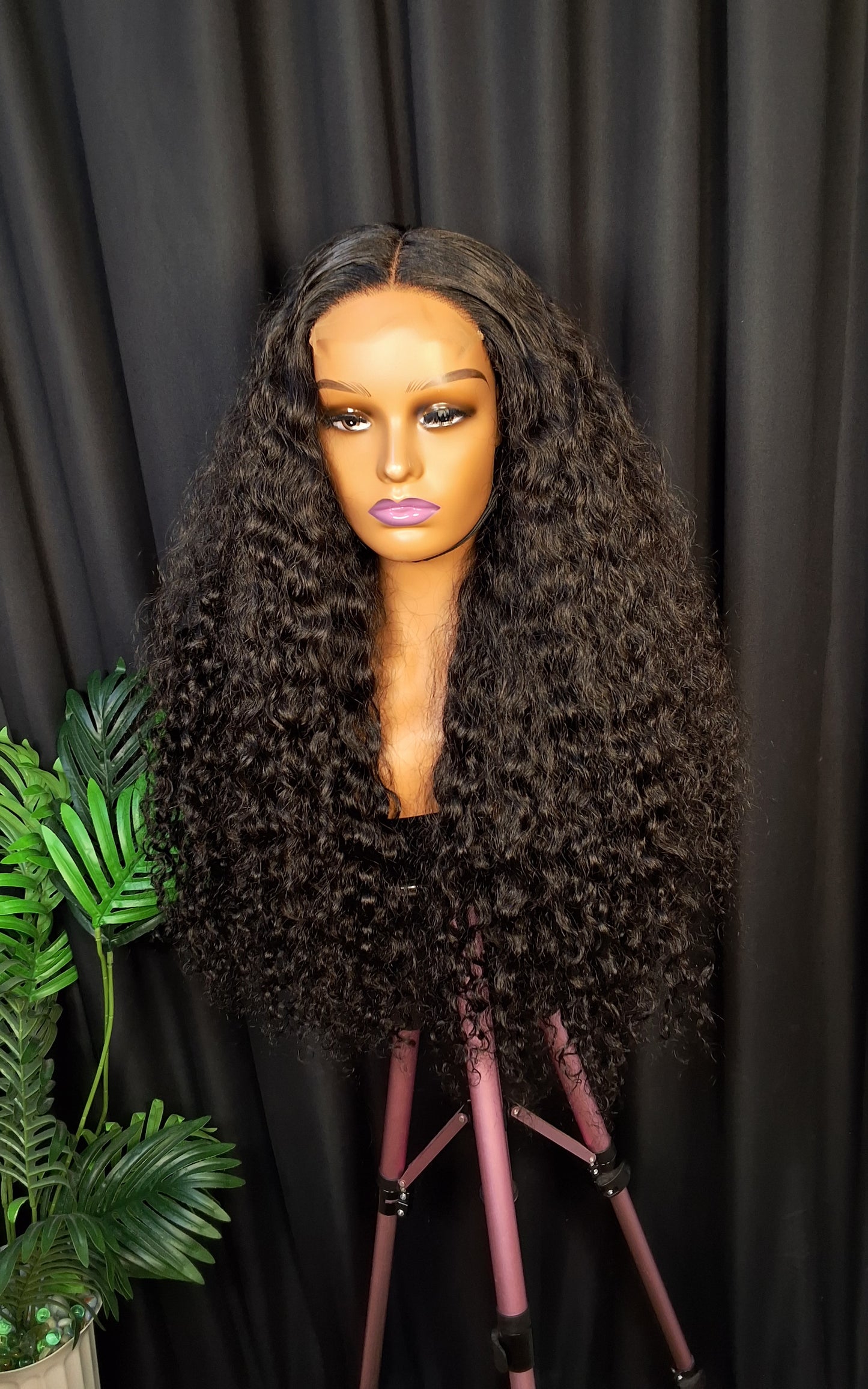 SDD sassy curls, 5by5 glueless closure wig 26"