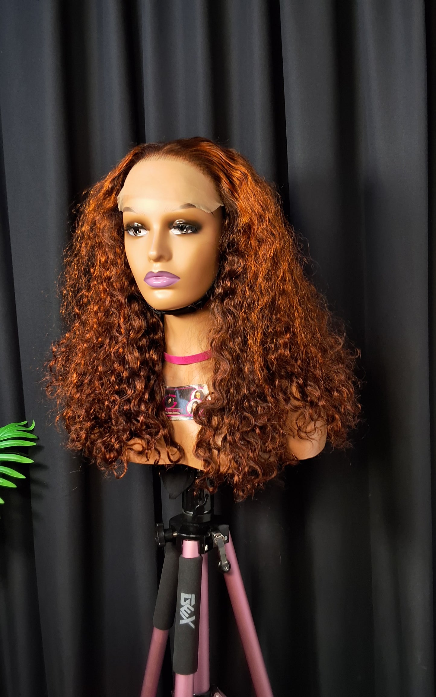 20" inches  sassy, 6x6 closure, orange piano colour