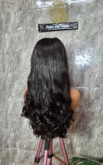 Raw Vietnam dancing tip bounce.  HD full frontal lace, Natural colour. 24 inches