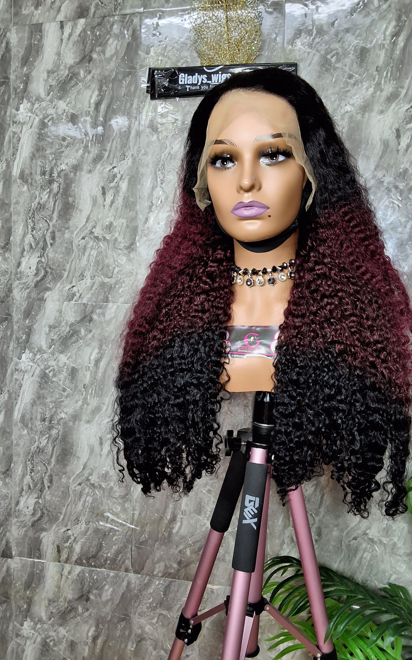 SDD Burmese curls 2tone full frontal  400gram,28 inches