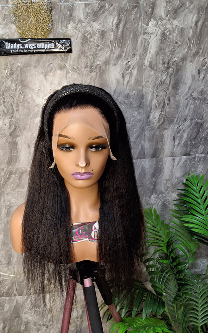 20 inches kinky straight. 250gram, 13x4 frontal