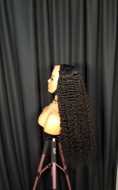 28" SDD pixie curls, natural colour, 5x5 glueless closure wig.