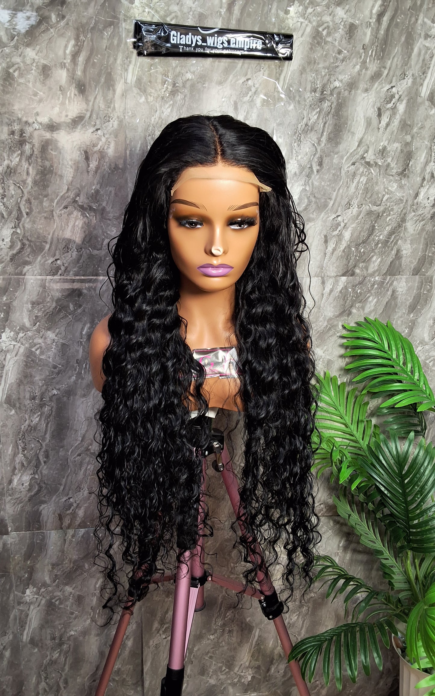 34" sdd derp wave, Natural colour colour, 5x5 closure wig