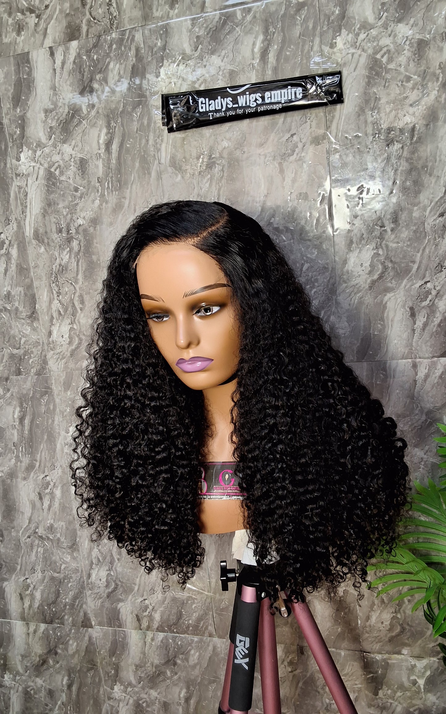 22" HD SDD pixie curls,  Natural colour, 5x5 HD closure wig