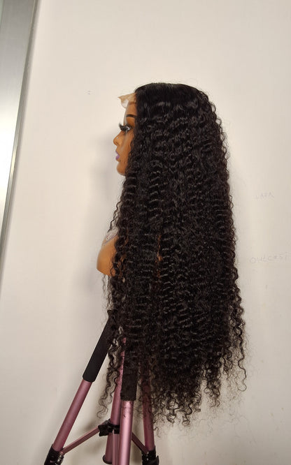 30 inches Sdd pixie curls , 5by5 glueless closure natural colour