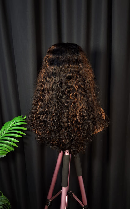 Sassy curls,  mix colour, 20 inches, 5x5 closure