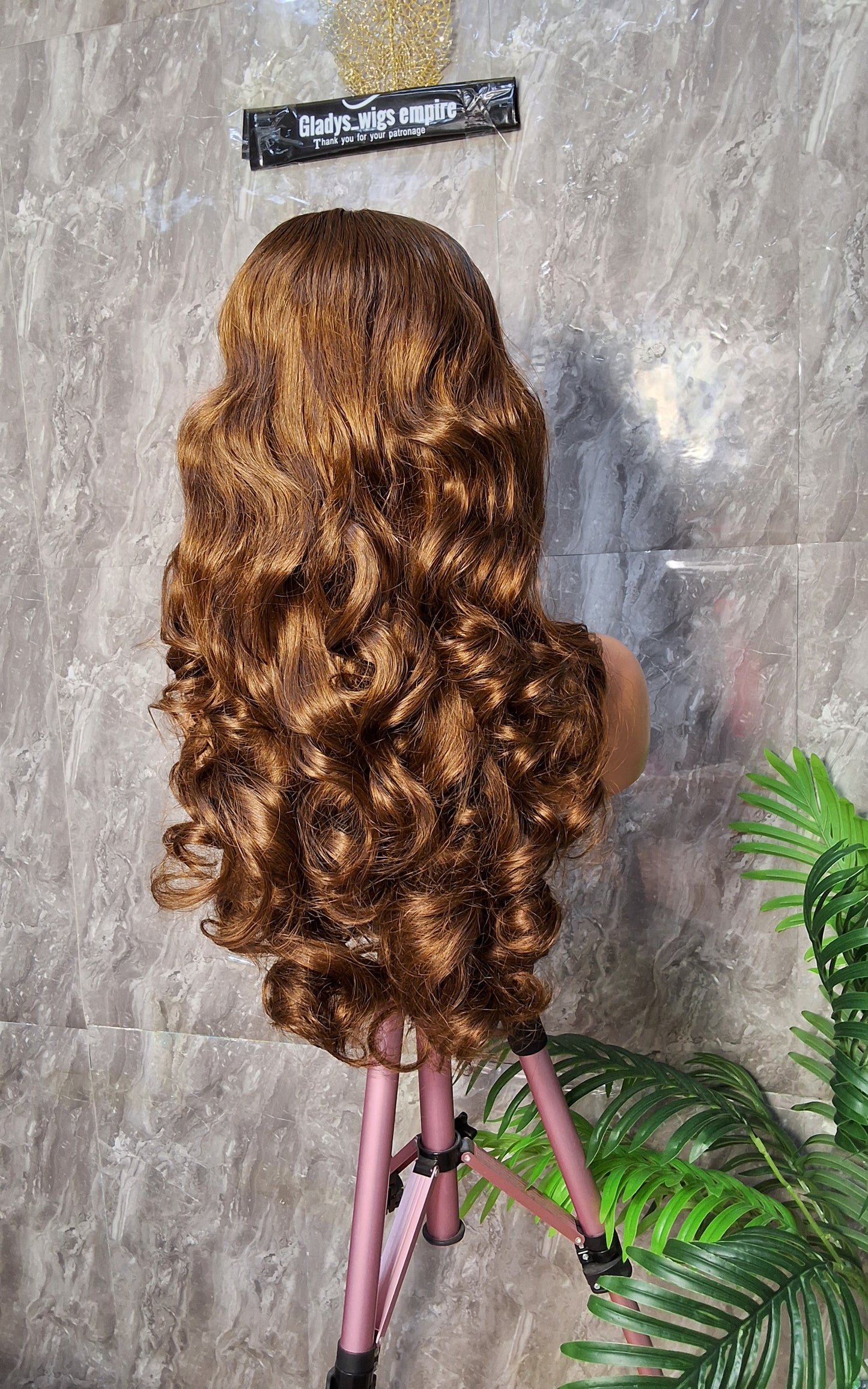 SDD Layard bounce brown colour 24""300grams paired with 5x5 closure