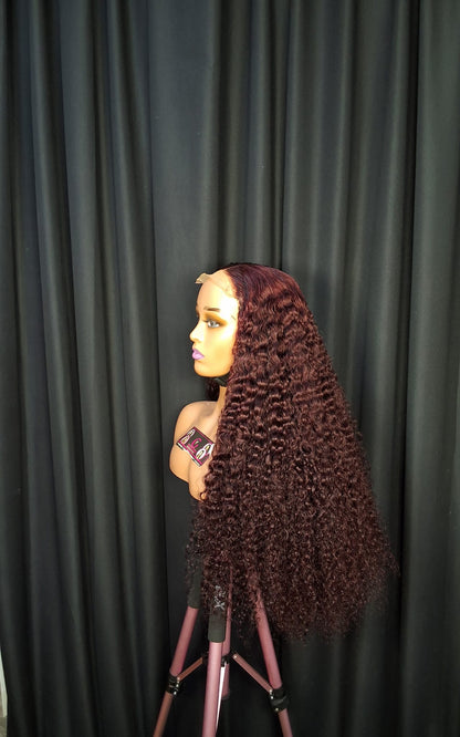 Sdd pixie curls. 26 inches 5by5 closure . 99j colour