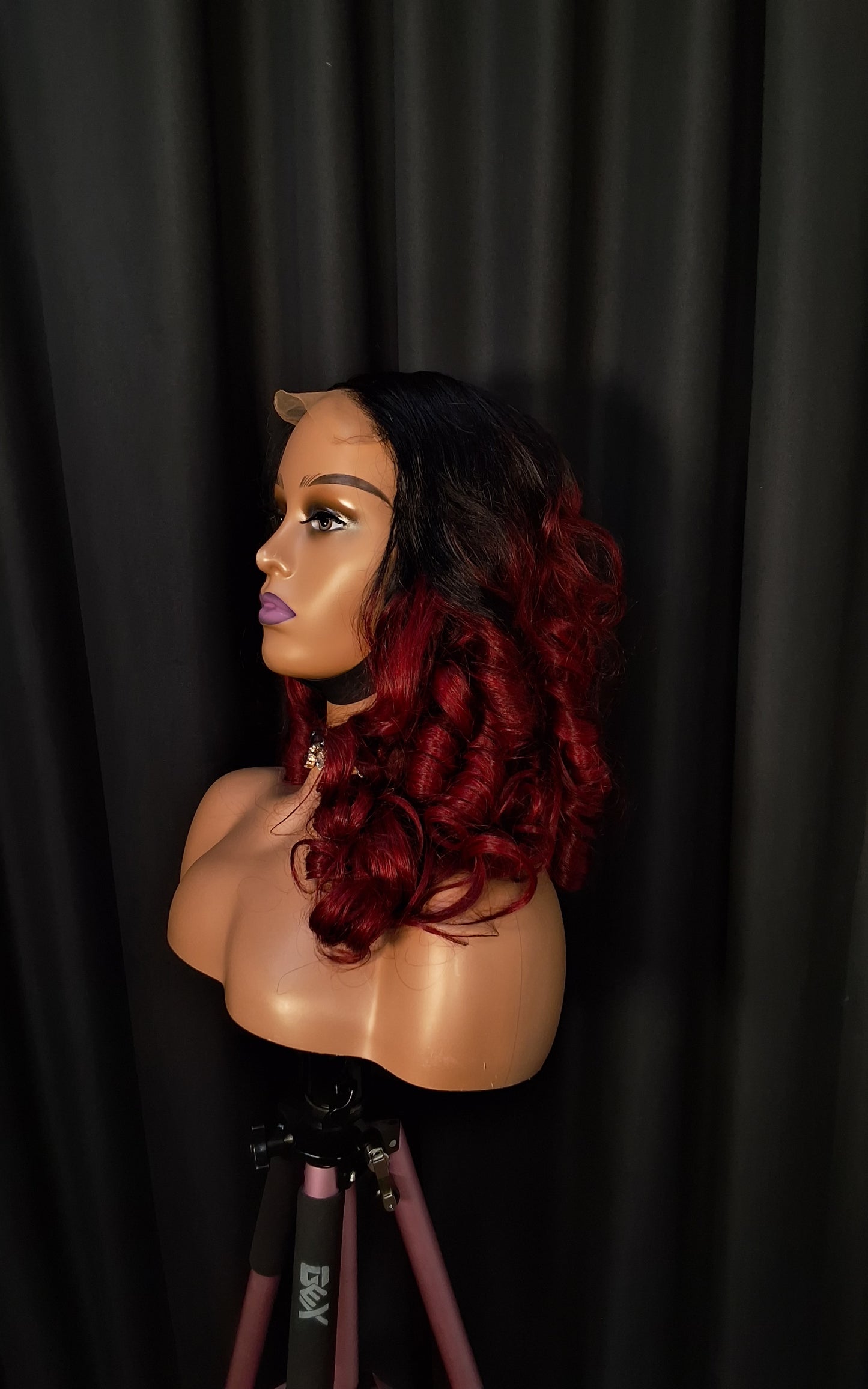 SDD bounce,16" 5by5 glueless closure wig. 300g