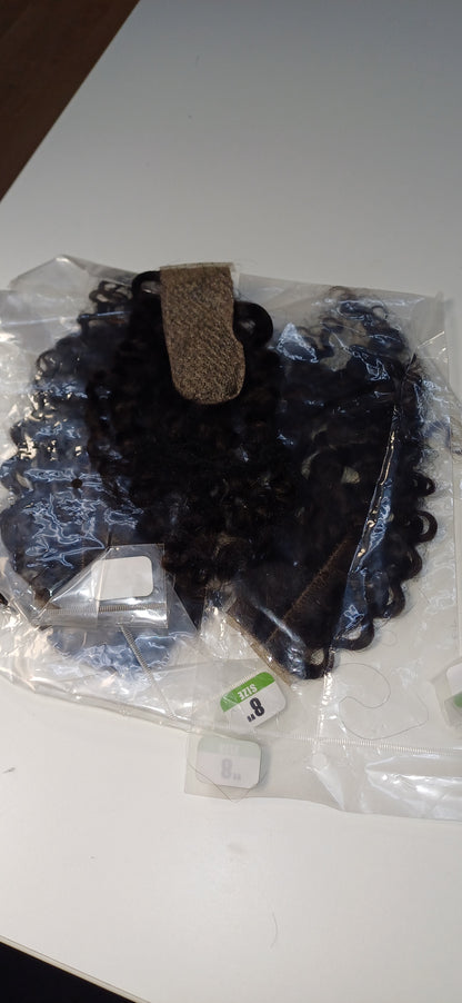 100% hman hair closure 8"   curl
