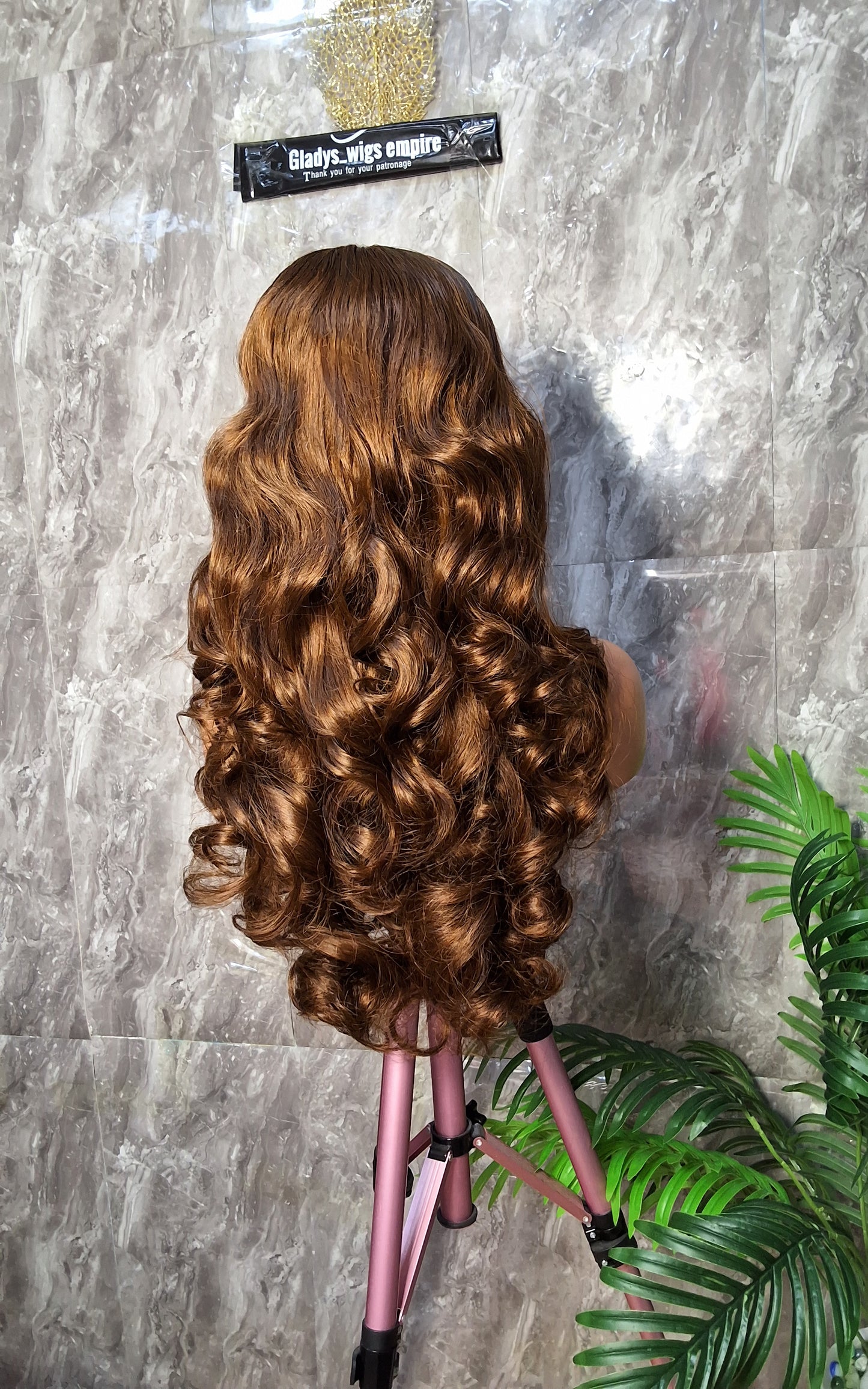 SDD Layard bounce brown colour 24""300grams paired with 5x5 closure