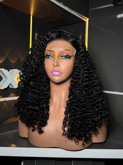 SDD PIXIE CURLS, 350grams, 20 inches PAIRED WITH 5BY5 GLUELESS CLOSURE