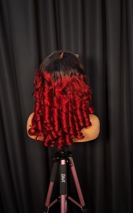 SDD bounce,16" 5by5 glueless closure wig. 300g