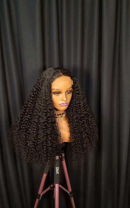 22" SDD pixie curls, natural colour, 5x5 glueless closure wig.