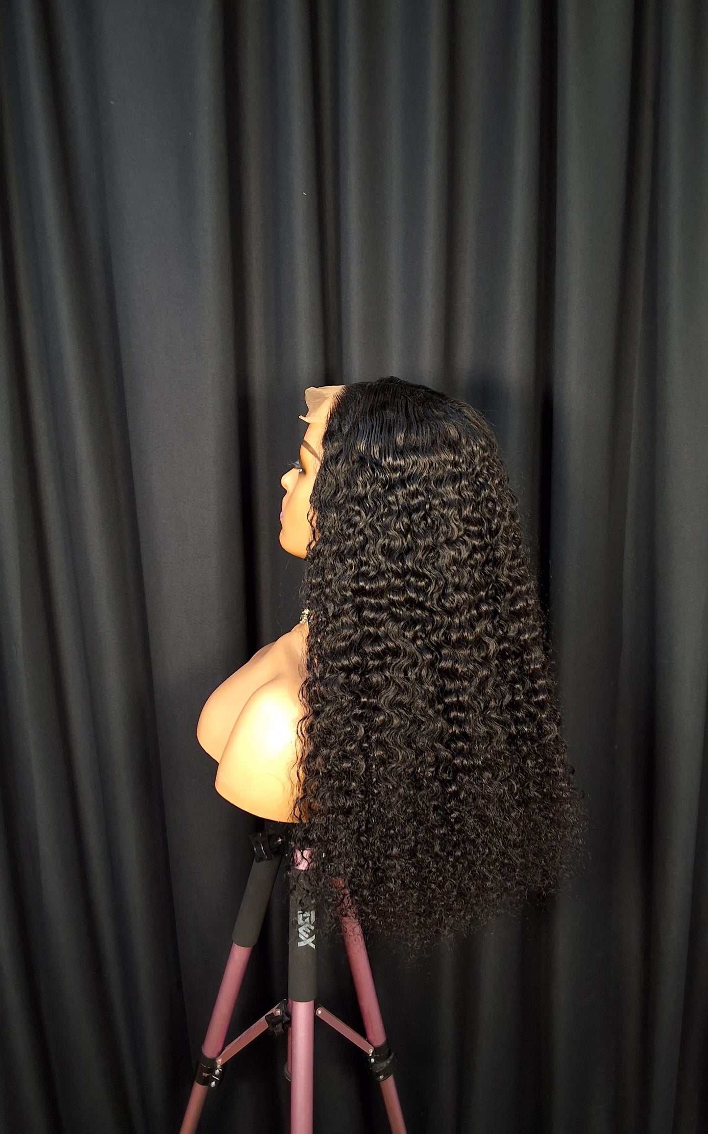 22" SDD pixie curls, natural colour, 5x5 glueless closure wig.