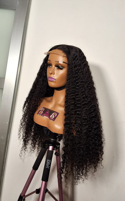 30 inches Sdd pixie curls , 5by5 glueless closure natural colour