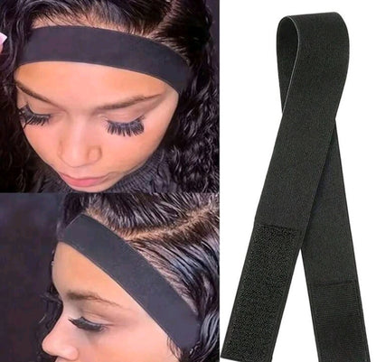 1pc black Elastic Melting band for lace wig, edge wrap
