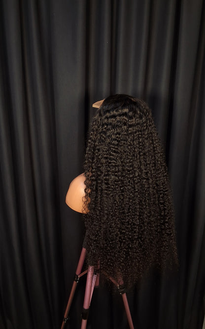 30" SDD pixie curls, natural colour, 5x5 glueless closure wig.